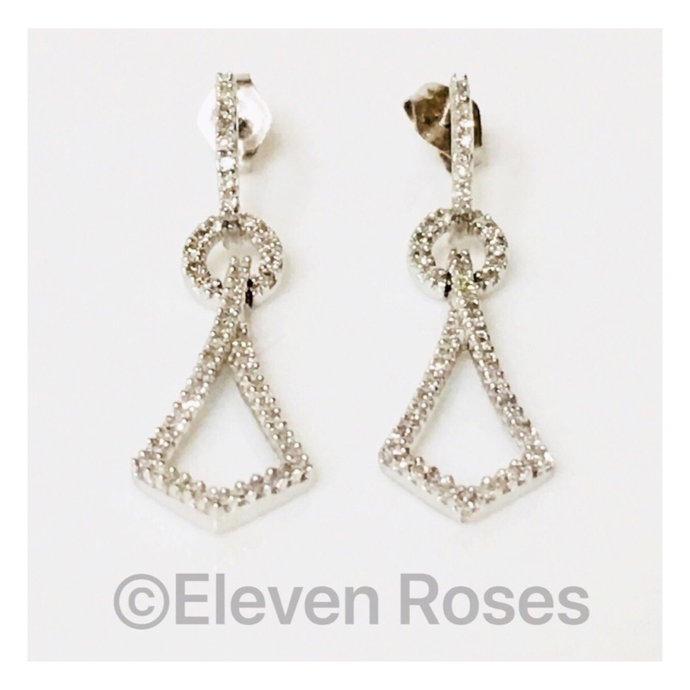 Alwand Vahan 14k Gold Diamond Drop Dangle Earrings
